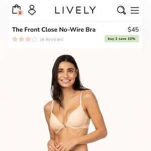 NWT front closure bra